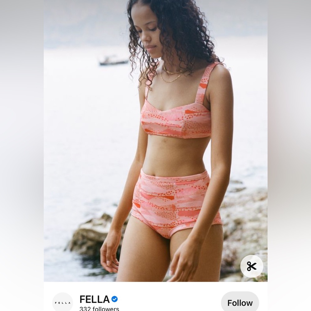 FELLA SWIM. Jesse James Top. Coral. L